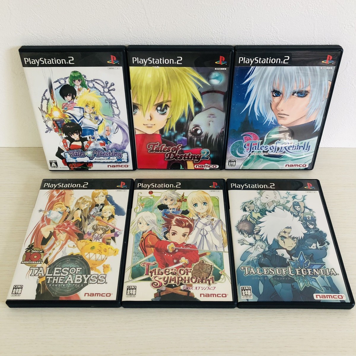 PS2 Tales of Abyss Legendia Destiny Symphonia Namco RPG Game