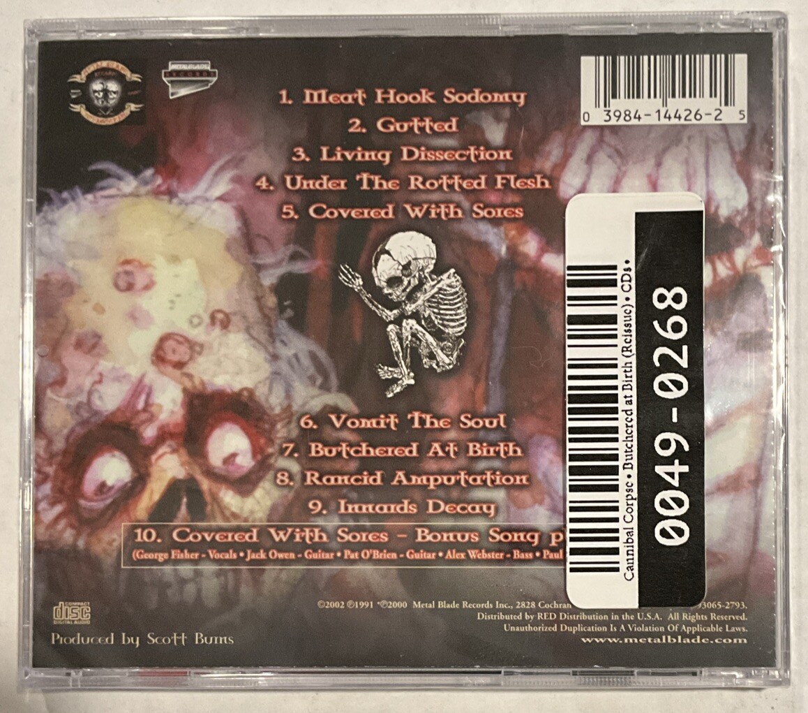 Cannibal Corpse - Butchered at Birth CD 2024 Metal Blade – 3984
