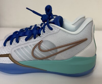 Nike Sabrina 1 By You Women's Sz 8.5/ Mens Sz 7 White Blue Gold