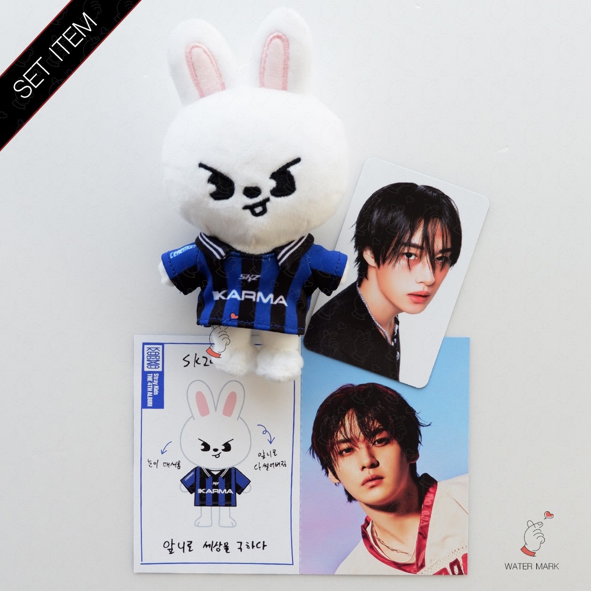 STRAY KIDS KARMA ALBUM SKZOO ver. KEYRING Leebit + PROFILE CARD
