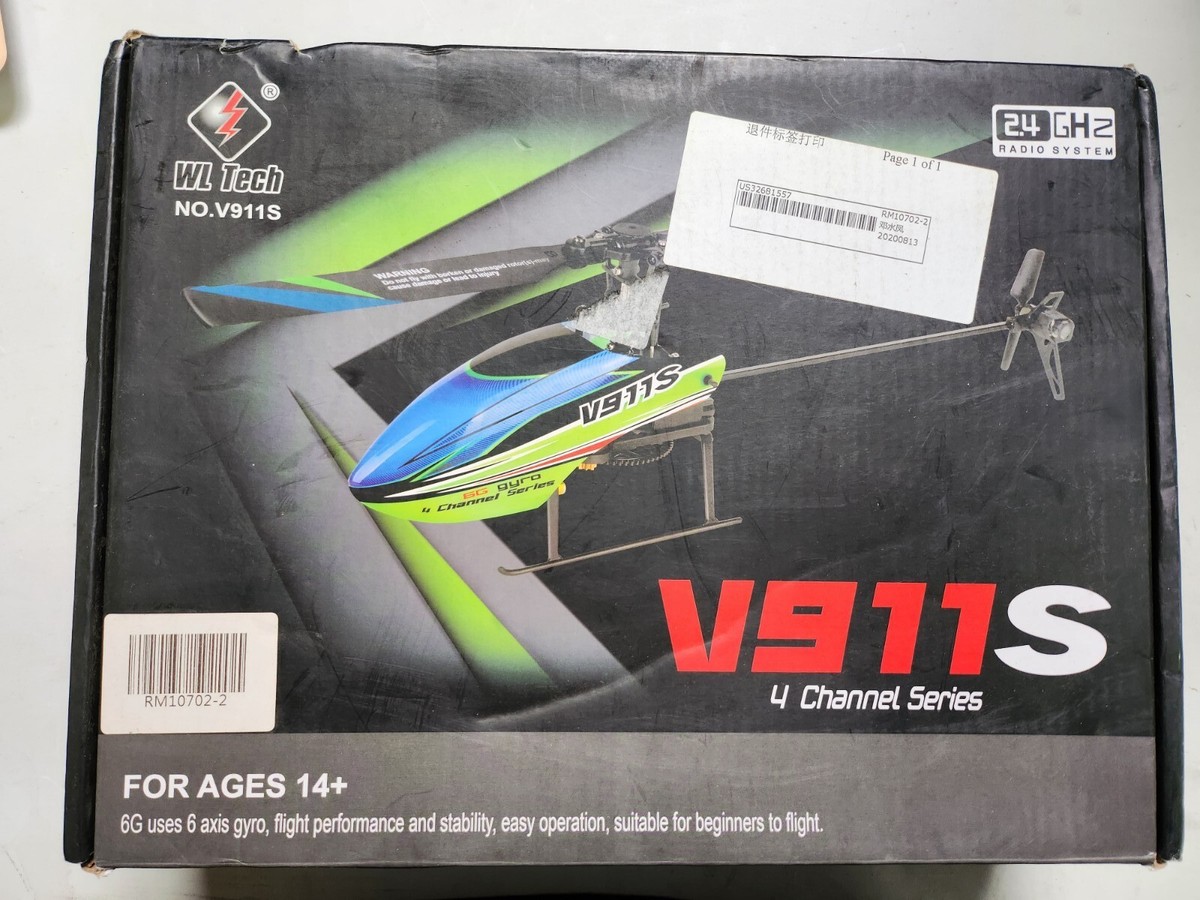 WLtoys V911S 2.4G 4CH 6-Aixs Gyro Flybarless RC Helicopter RTF | eBay