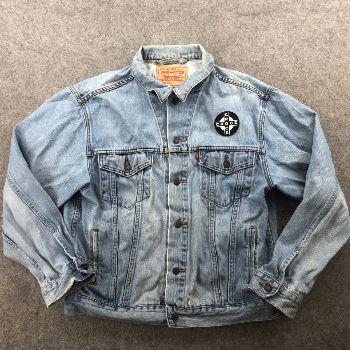 Vintage Levis Mens Jacket Large Blue Denim Jean Trucker 70507 0389