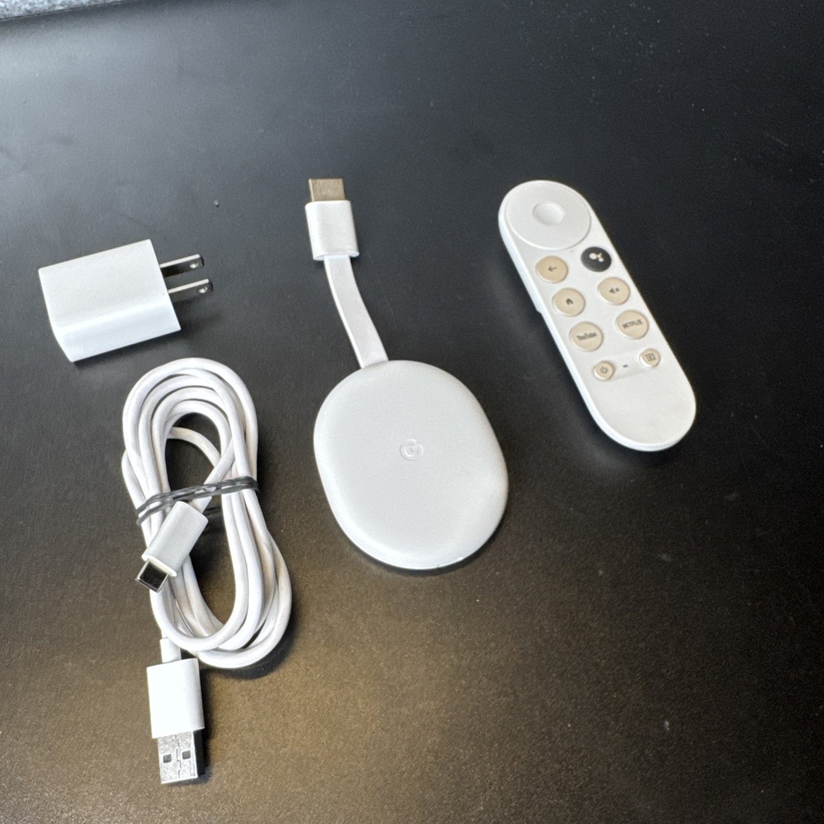 Google Chromecast HD Google TV Media Streamer - Snow Model G454V