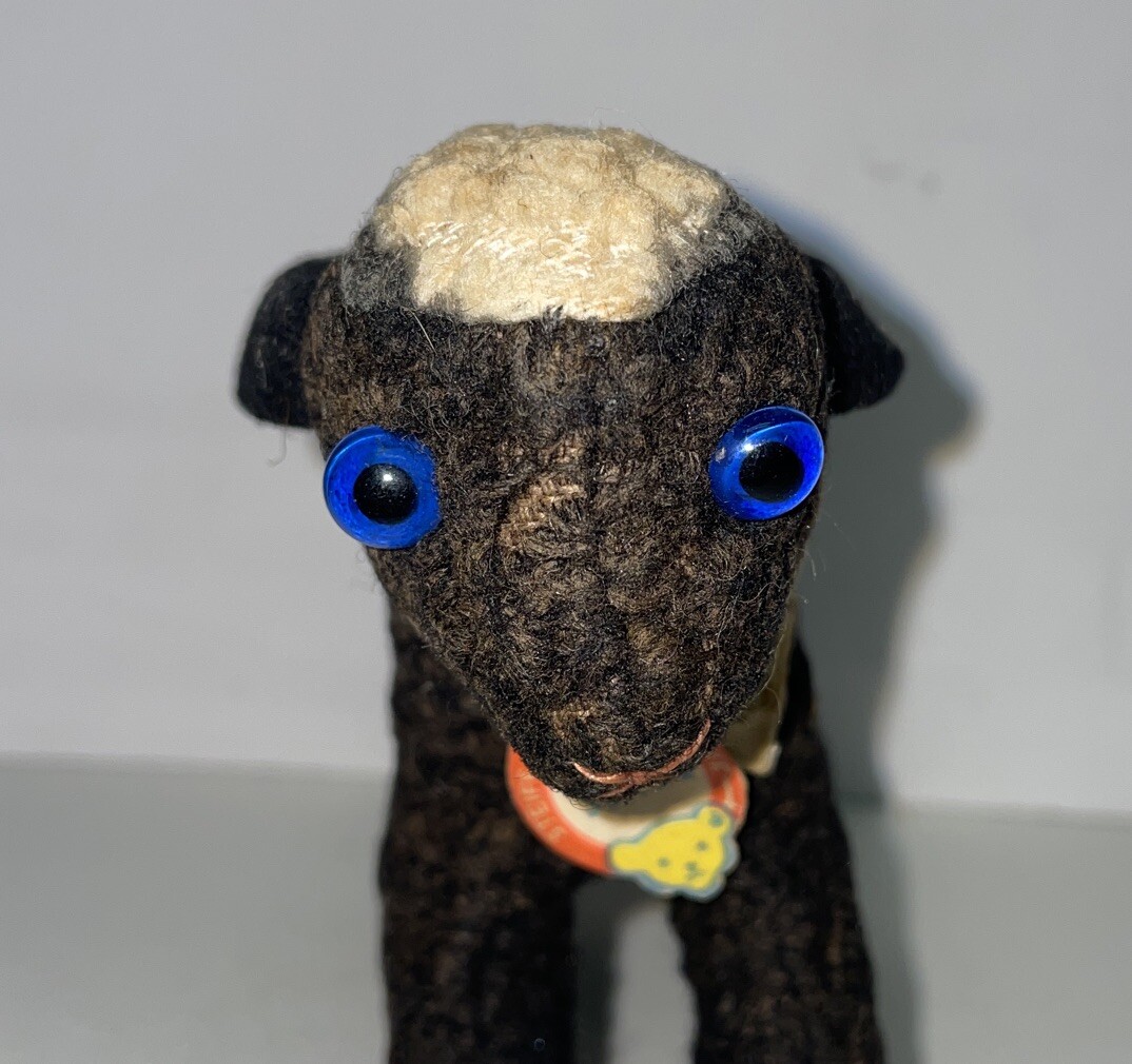 Vintage Steiff Swapl Small Persian Black Lamb Sheep 10cm 1957-66