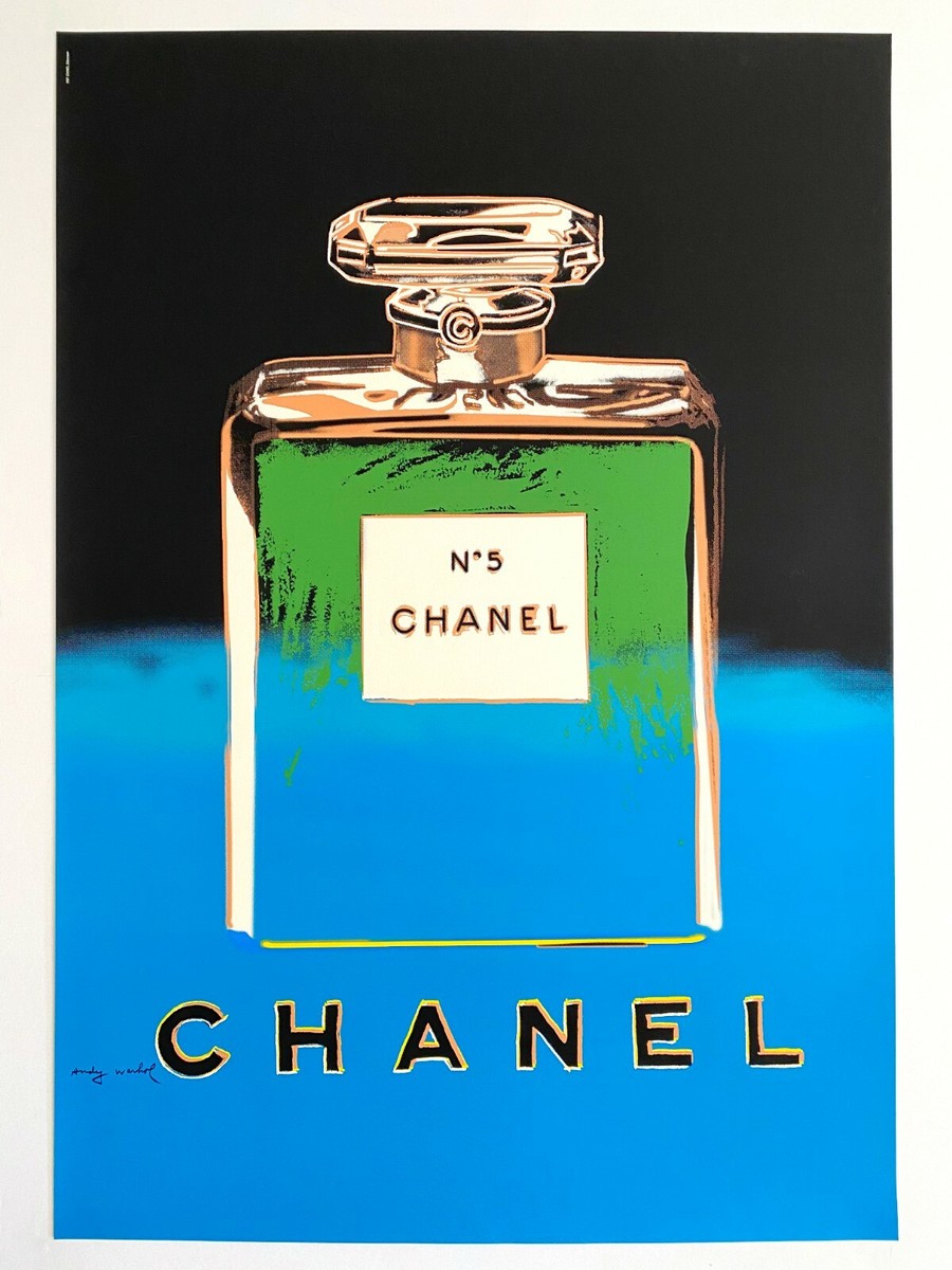 ANDY WARHOL RARE 1997 CHANEL NO.5 FINE ART SILKSCREEN PRINT LARGE