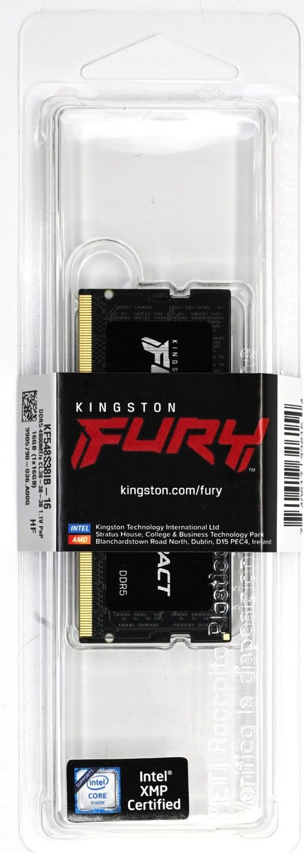Kingston FURY Impact 16GB DDR5 4800MHz SODIMM Laptop Memory Module
