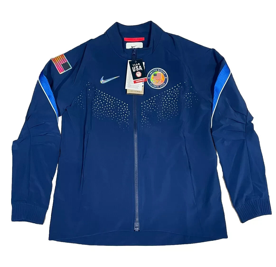 Nike Paris 2024 Team Issued USA Olympic Jacket Blue DZ3559-492