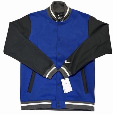 New Nike Team Blue Letterman Jacket DJ5971-493 Men's L | eBay