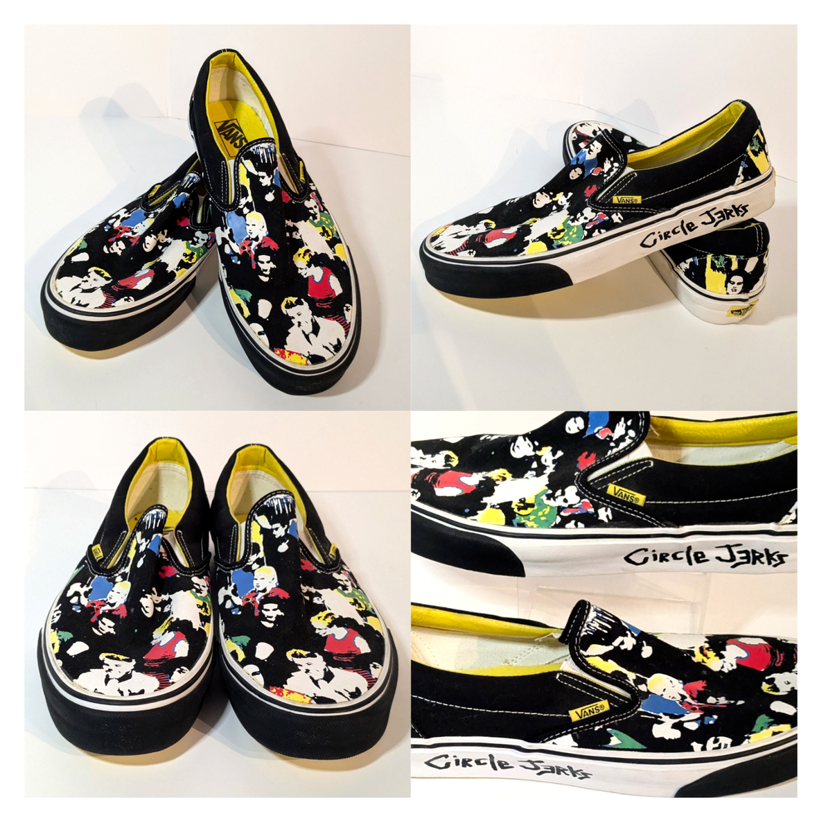 Vans Circle Jerks Group Sex Sz 11 Classic Slip On Shoes Punk Rock