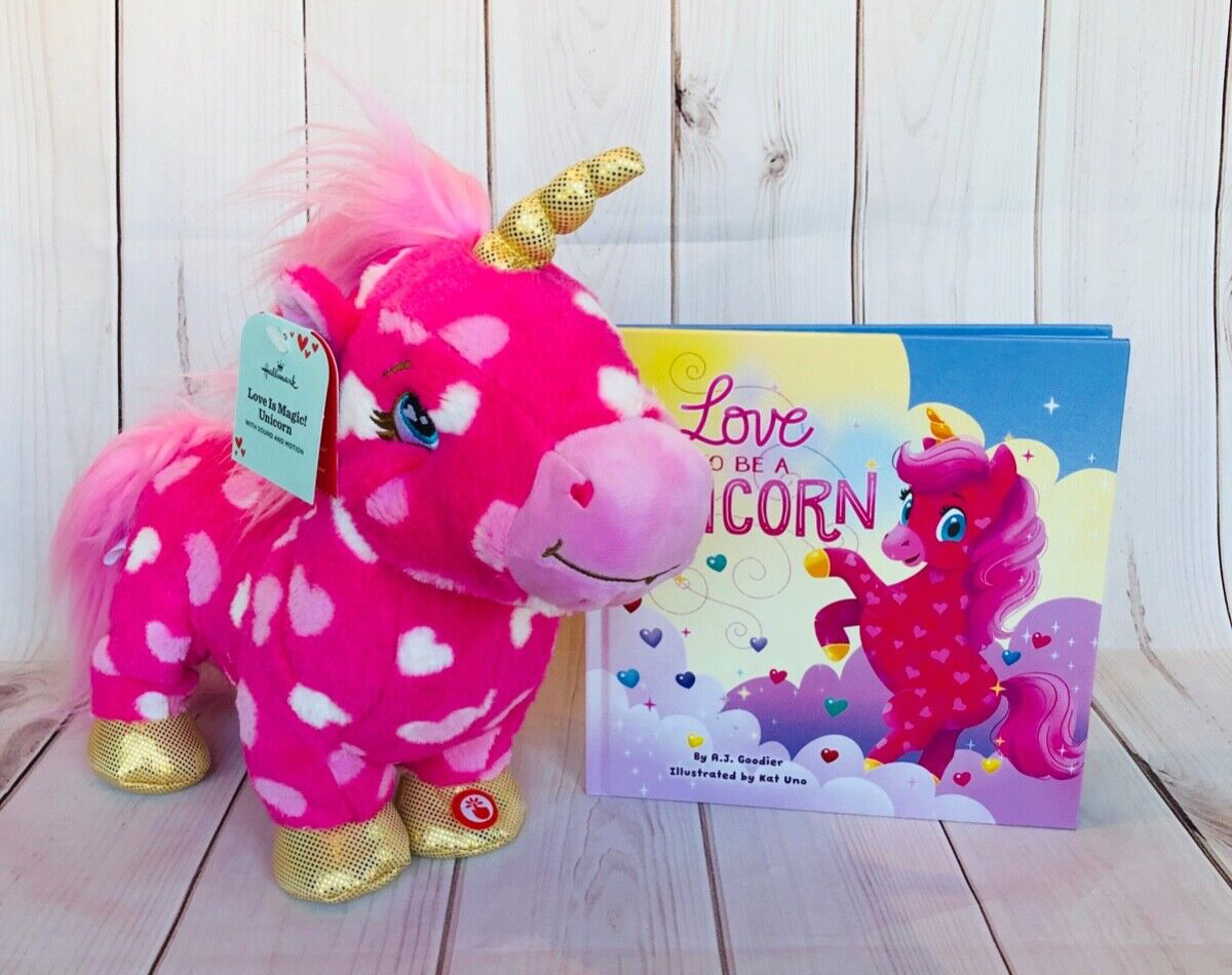 Valentine's Day Unicorn Plush With Sound Motion & BOOK | eBay