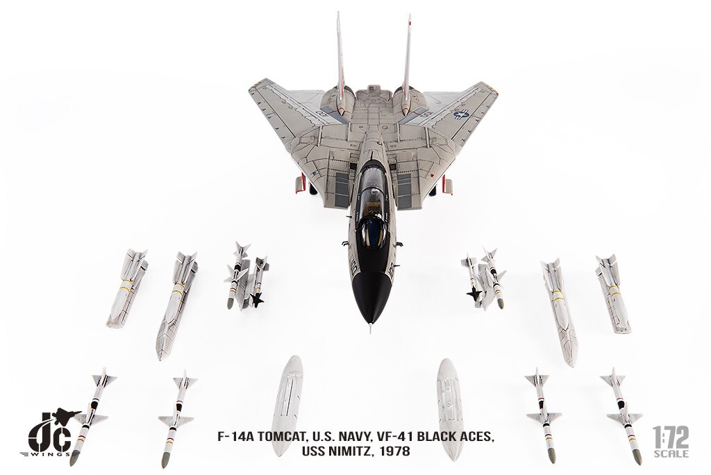 F-14A Tomcat USN VF-41 Black Aces, AJ100, USS Nimitz, JC Wings JCW