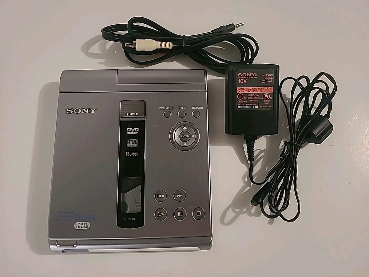 Rare Sony DVD Discman PBD-V30 Portable DVD CD Player w/ Cords