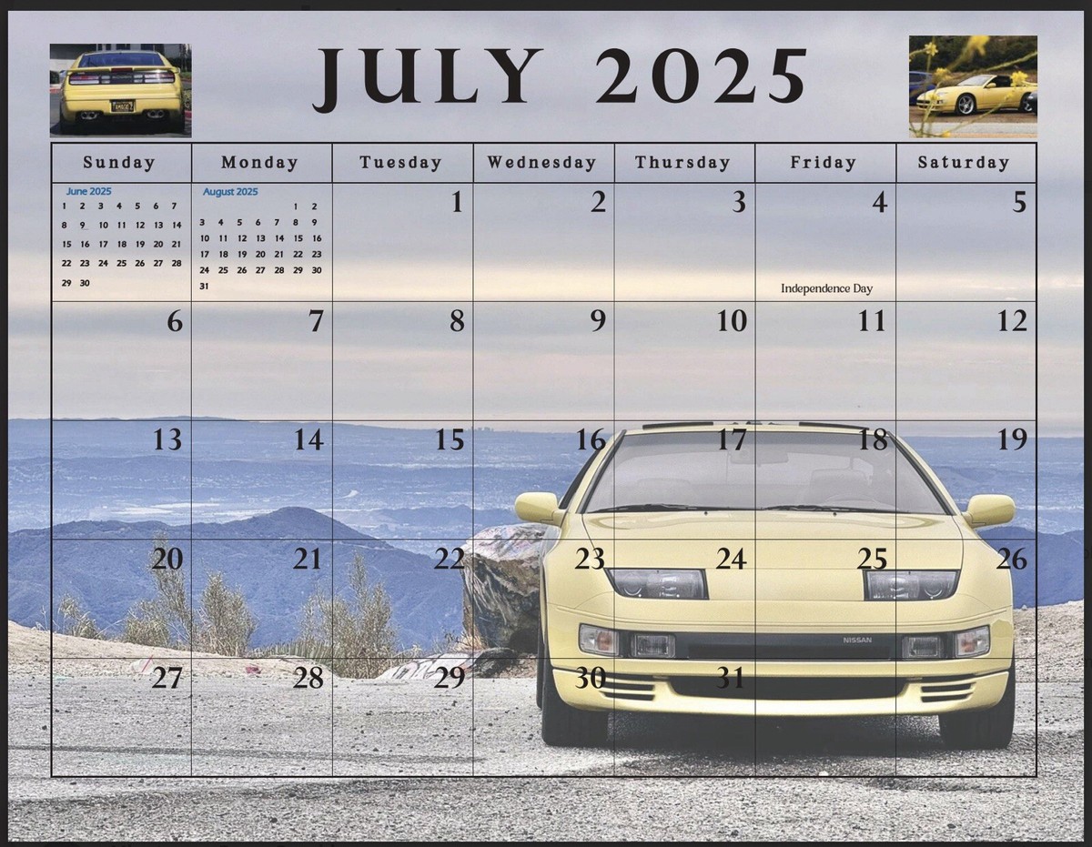 2025 Nissan 300ZX Z32 Wall Calendar | eBay