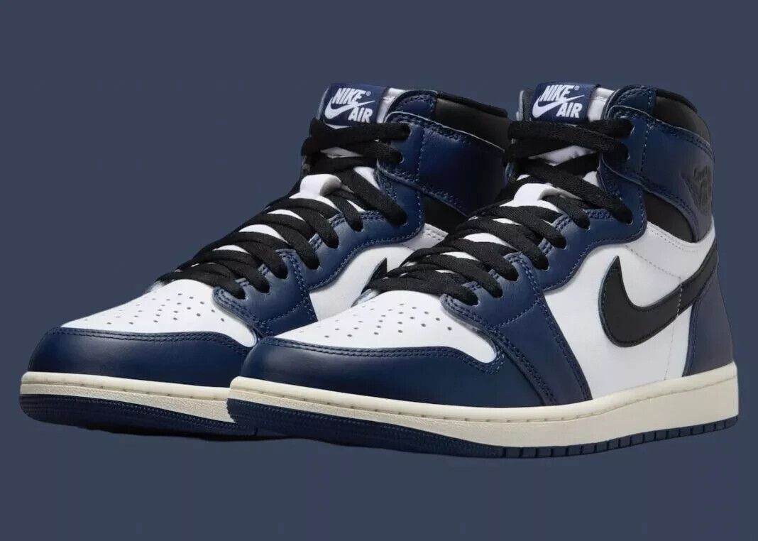 Air Jordan 1 Retro High OG Men's Multi Size Midnight Navy/Black
