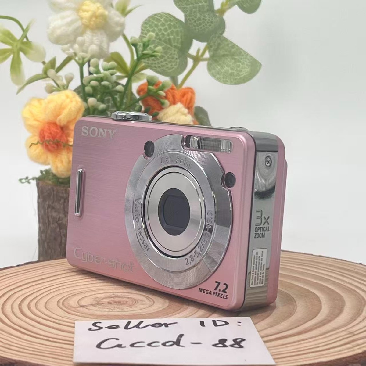 Sony Cyber-shot DSC-W55 7.2MP 3x Optical Zoom Digital Camera Pink