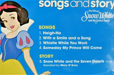 Songs and Story: Snow White and the Seven Dwarfs NEW! CD ,Disney