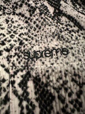 Supreme FW20 Pink Snakeskin Corduroy Zip Up Shirt Medium | eBay