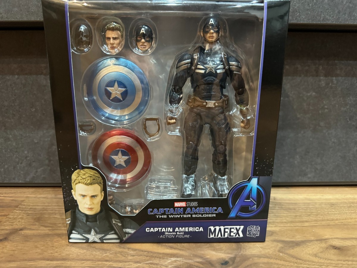 MEDICOM TOY MAFEX No.202 CAPTAIN AMERICA Stealth Suit Figure The
