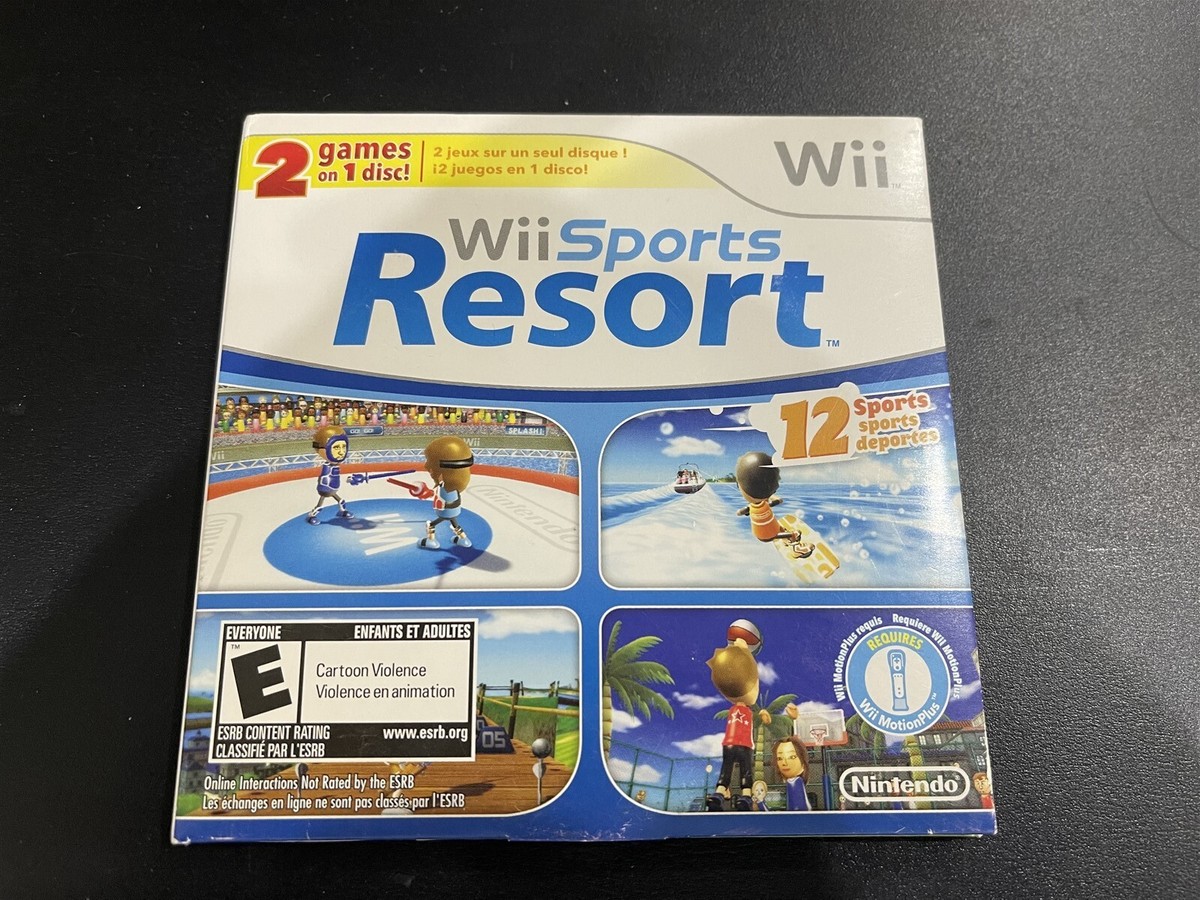Nintendo Wii - Wii Sports / Resort 2 in 1 Case & Instruction