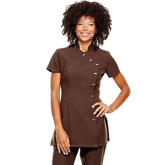 Ladies Beauty Salon Tunic Spa Therapist Uniform Workwear Top Work