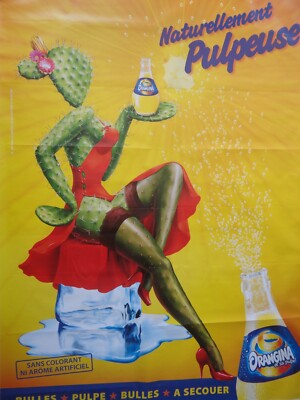 Big/Large Poster Advertising Orangina Pin-Up 