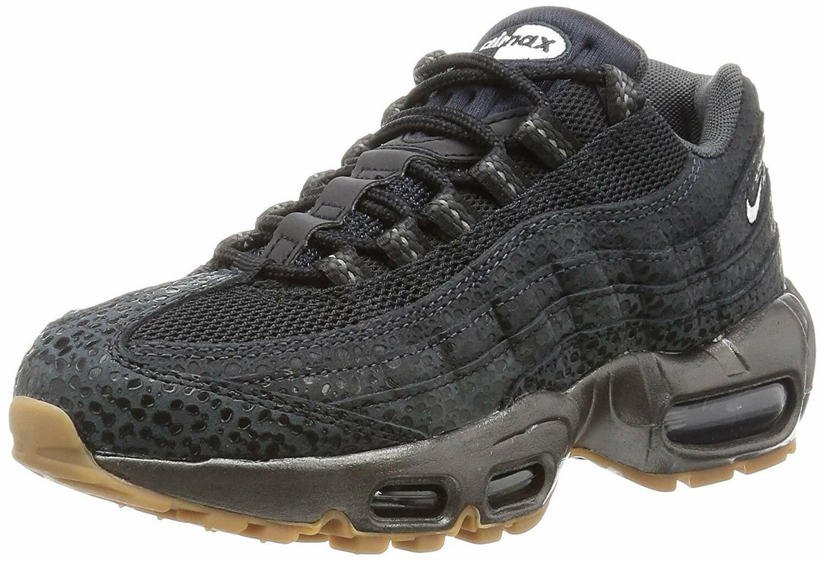 Nike Air Max 95 Premium SAFARI Triple Black Gum 807443-002 Men's