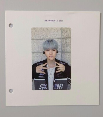 BTS SUGA Min Yoongi MEMORIES OF 2017 BD Official Photocard Both