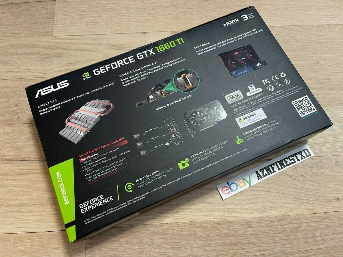 NEW ASUS Tuf 1660 Ti EVO TOP Edition GPU TUF-GTX1660TI-T6G-EVO