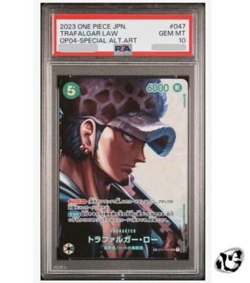 PSA 10 ONE PIECE Card Game OP01-047 Trafalgar Law OP04 Alternate