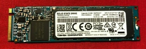 Toshiba 512GB NVMe M.2 PCIe Gen3x4 SSD KXG50ZNV512G - Excellent