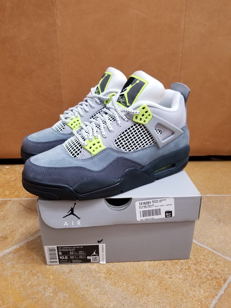 NIKE Air JORDAN 4 IV Retro SE AIR MAX 95 NEON CT5342-007 Size 9 US