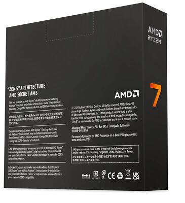 AMD Ryzen™ 7 9700X 8-Core, 16-Thread Unlocked Desktop Processor | eBay