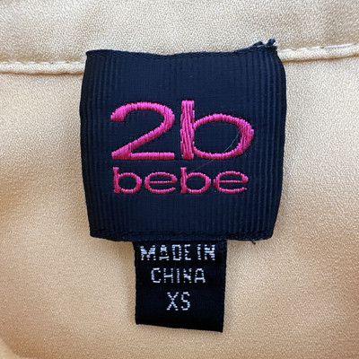 2B Bebe Button Up Shirt Women XS Yellow Solid Pockets …#23317 | eBay