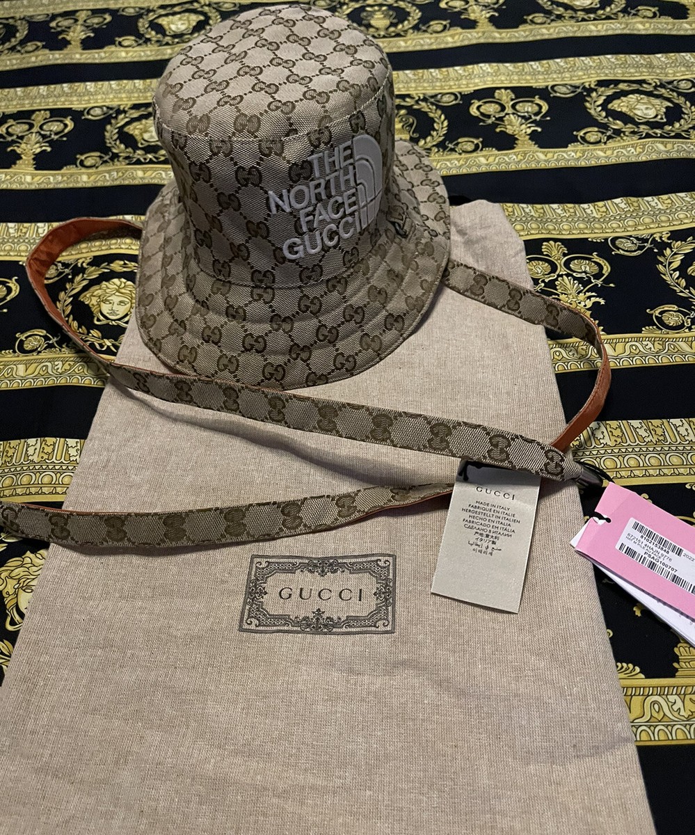 NEW WITH TAGS GUCCI x THE NORTHFACE BUCKET HAT MONOGRAM GG