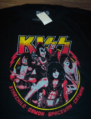 VINTAGE STYLE KISS BAND T-Shirt BIG & TALL 3XL 3XLT NEW w/ TAG | eBay