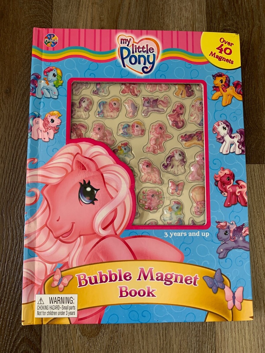 Rare My Little Pony Bubble Magnet Book Board Book 2010 Over 40