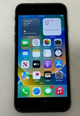 Apple iPhone 8 (A1863 - 64GB Storage - Black - Unlocked - MQ722LL