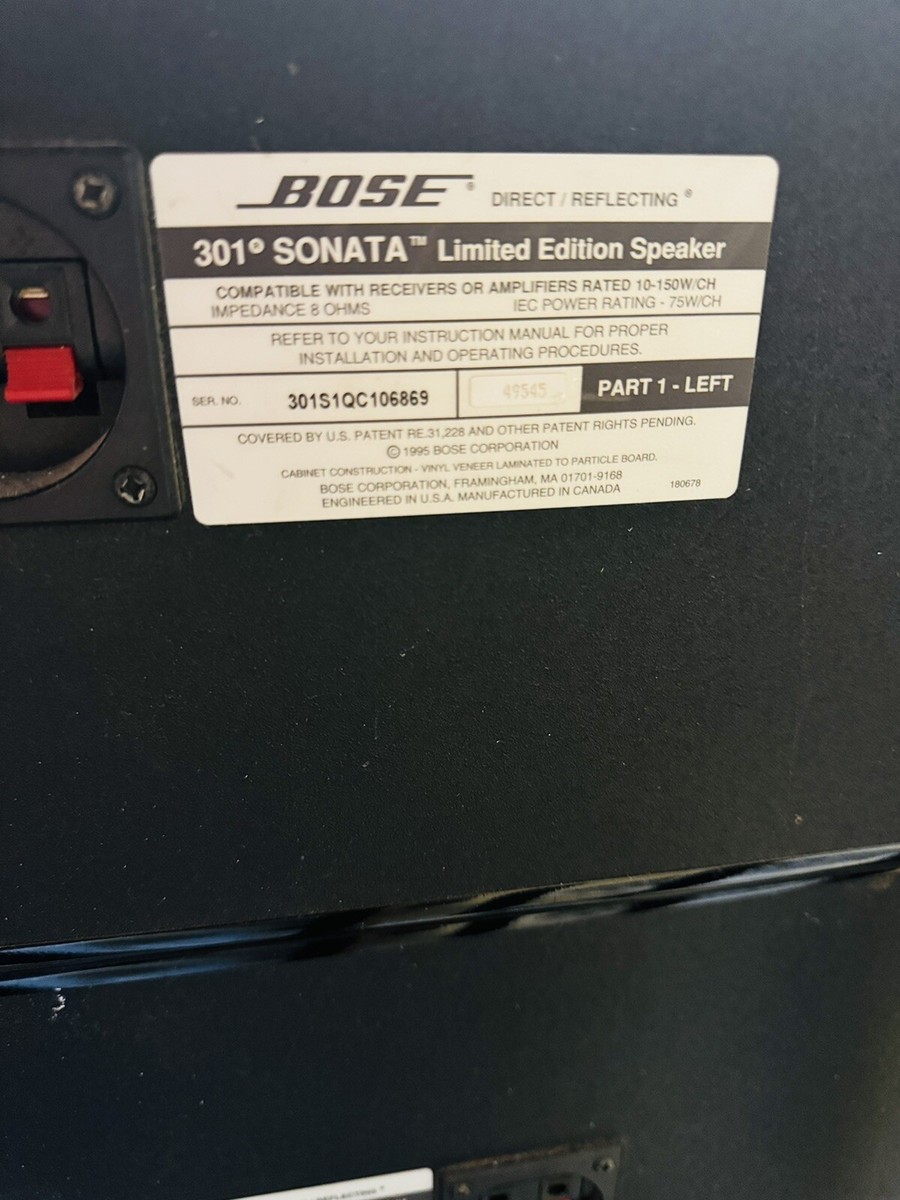 Bose 301 Series III Pair Direct Reflecting Speakers-Matching