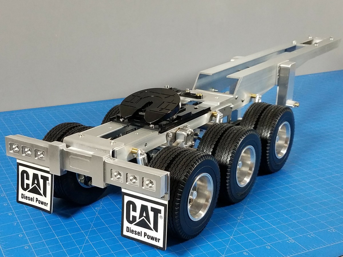 Aluminum Tamiya 1/14 RC Semi Truck 3 Axles Dolly Trailer 5th Fifth