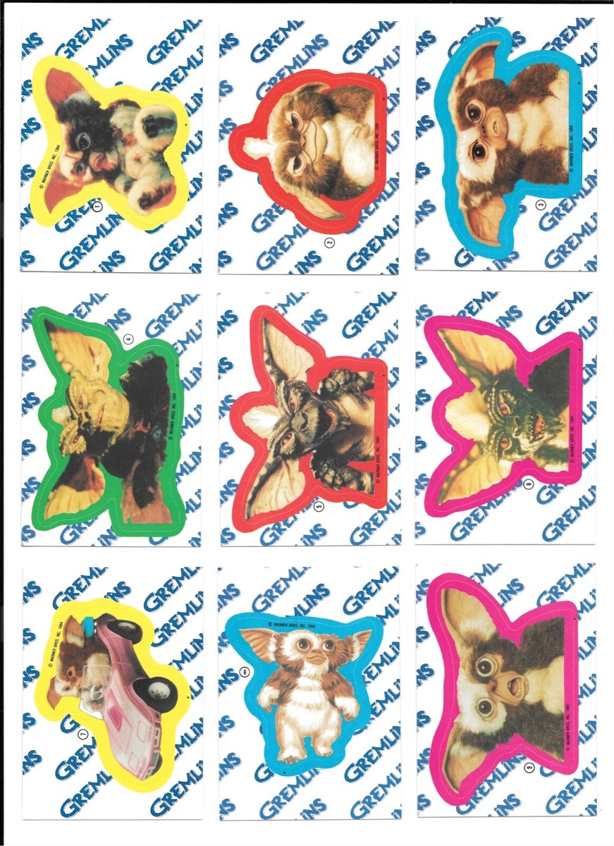 Gremlins Movie Trading Cards + Stickers Topps (1984) / Choose from