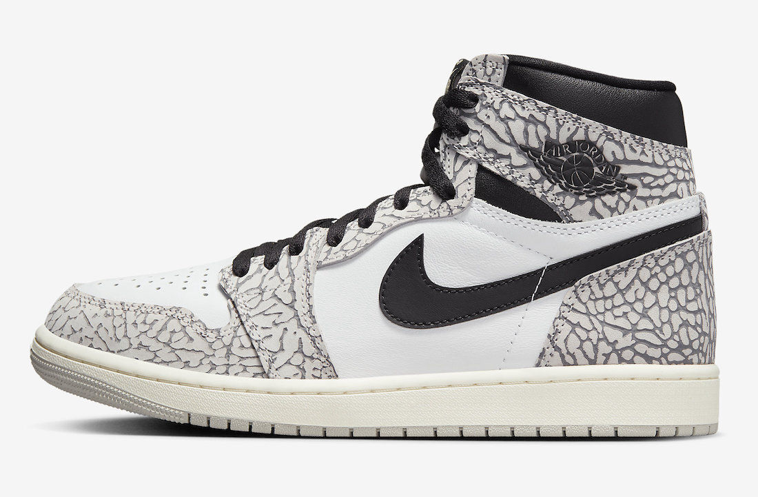 Nike Air Jordan 1 Retro High OG White Cement Tech Grey Muslin