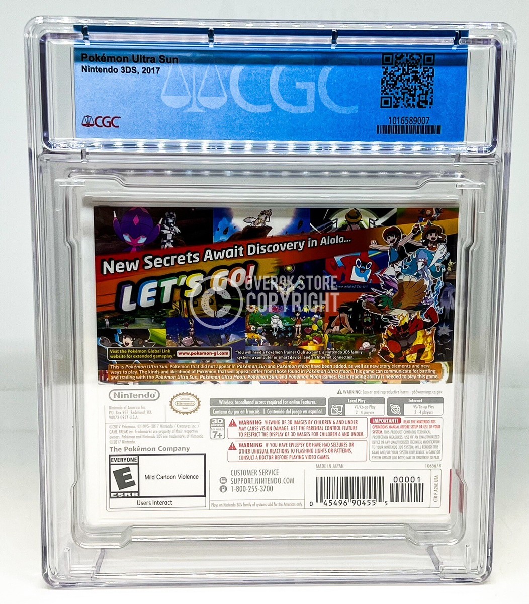 Pokémon Ultra Sun - Nintendo 3DS - CGC 9.8 A++ Sealed Graded Not
