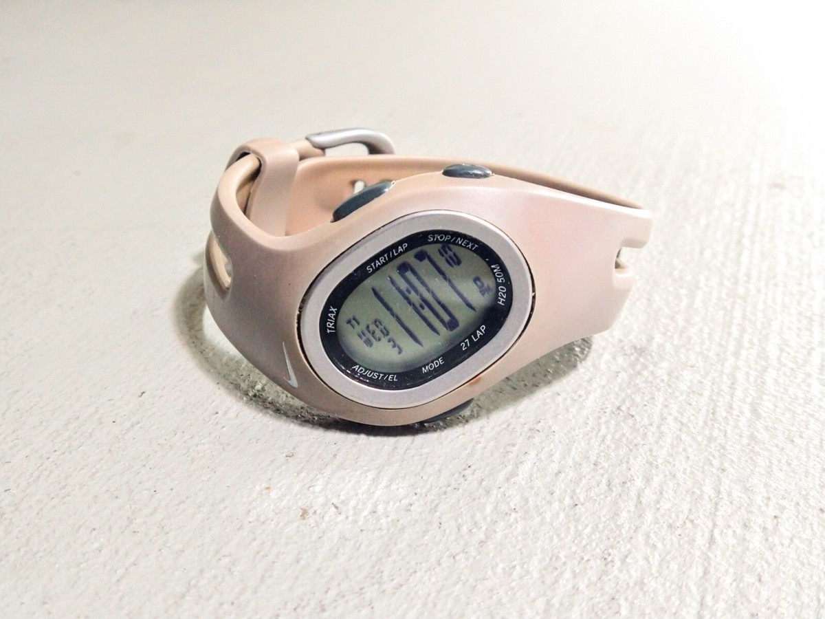 Nike Triax Sports Watch Men's Wristwatch Gray Silver Rubber