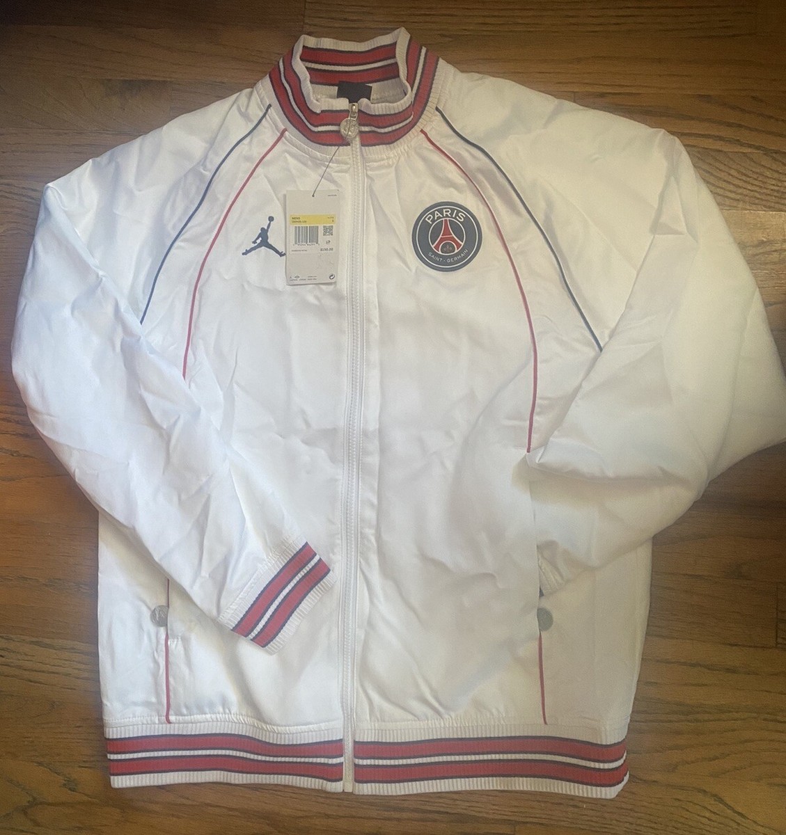Paris Saint Germain 2021 Anthem Jacket White. Jordan Nike DB6485