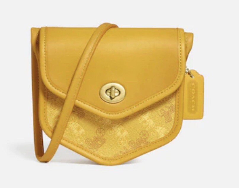 NWT Coach Turnlock Flap Pouch 15 Horse & Carriage Crossbody Ochre