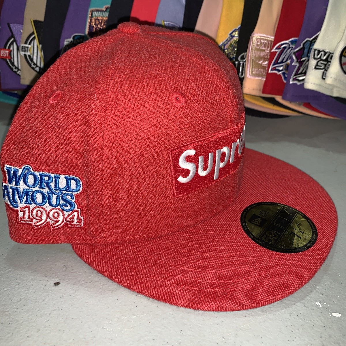 Supreme New Era x World Famous 1994 FW20 New Rare RED 7 1/4 | eBay