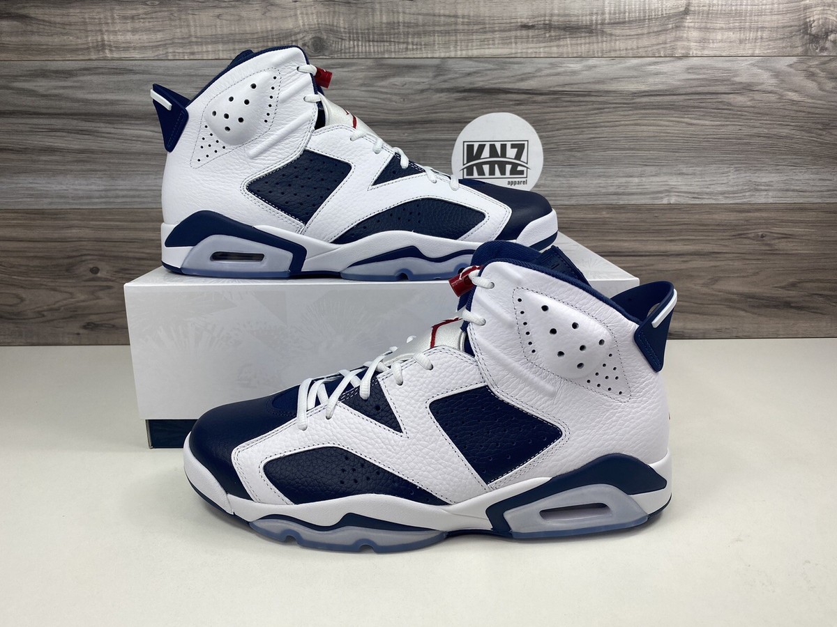 Nike Air Jordan 6 Retro GS White University Red Blue USA 'Olympic