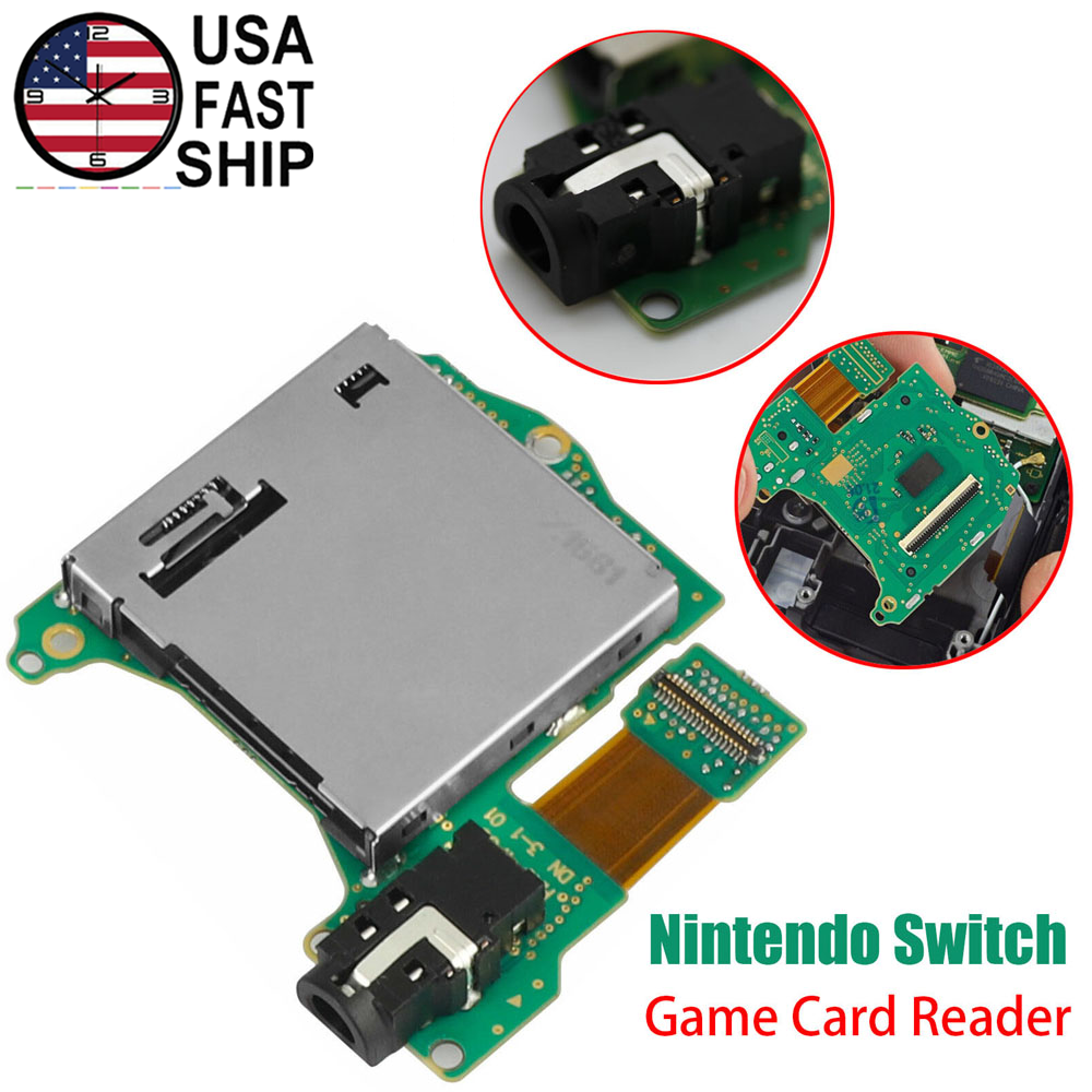 Game Card Slot Reader with Headphone Jack Flex Cable Repair For
