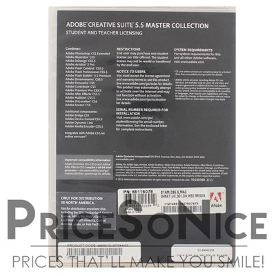 🎓 Adobe CS5.5 Master Collection MAC – Student & Teacher Edition