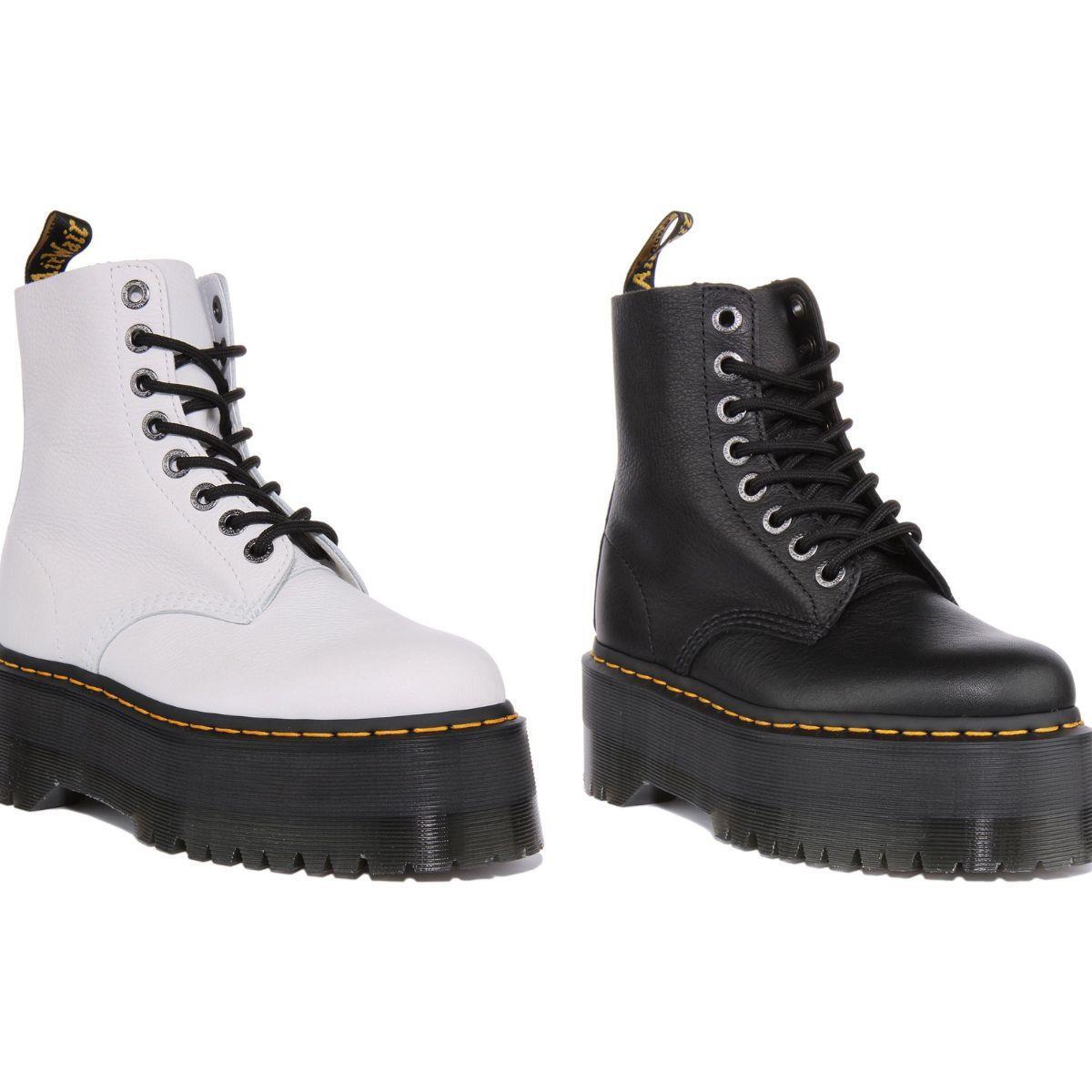 Dr Martens 1460 Pascal Max Womens Platform Leather Boots In White